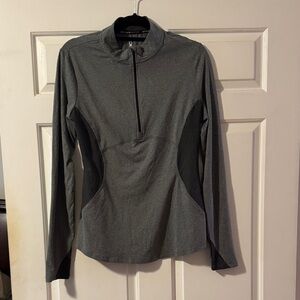 Spyder Women's Heather Gray & Charcoal Quarter-Zip Pullover